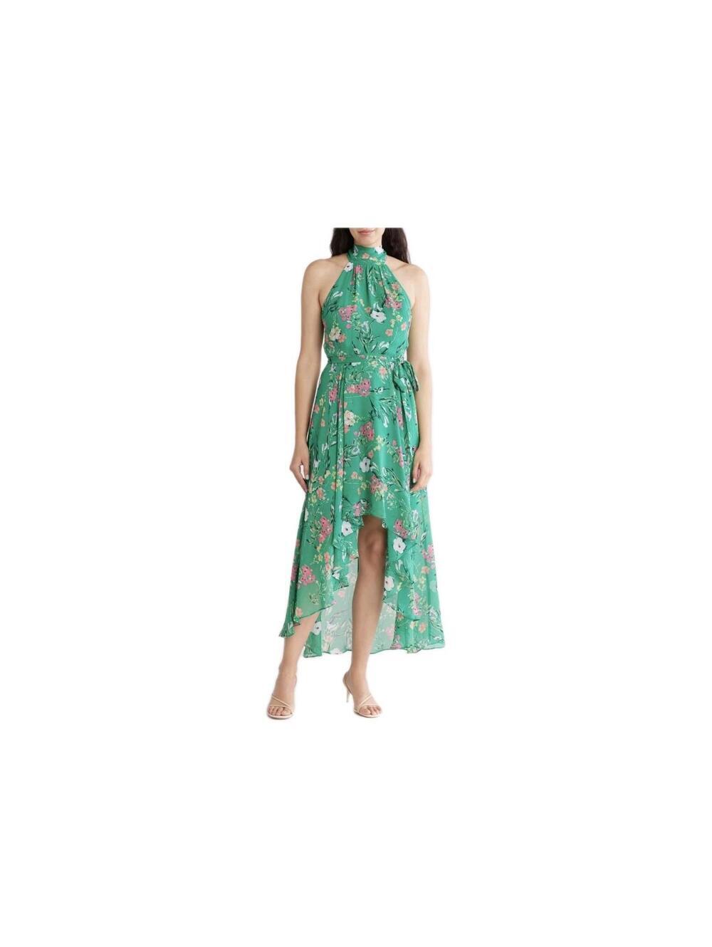 J Eliza,Green Floral Dress,Size 10